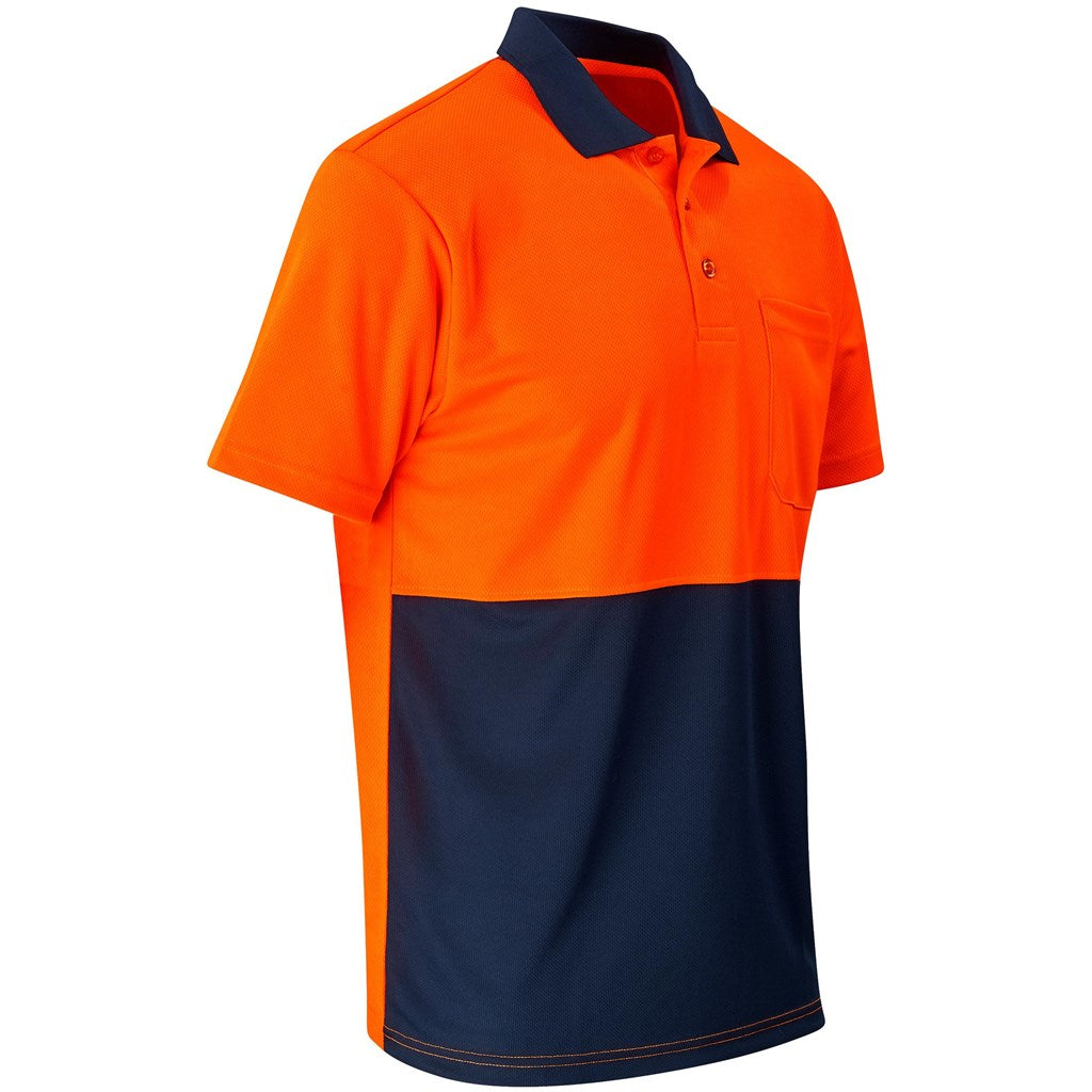 Inspector Two-Tone Hi-Viz Golf Shirt in Orange - Print Fast Express