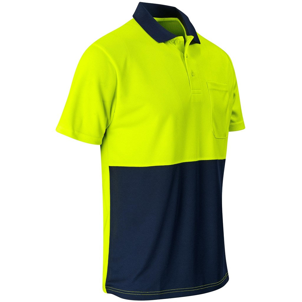 Inspector Two-Tone Hi-Viz Golf Shirt in Yellow - Print Fast Express