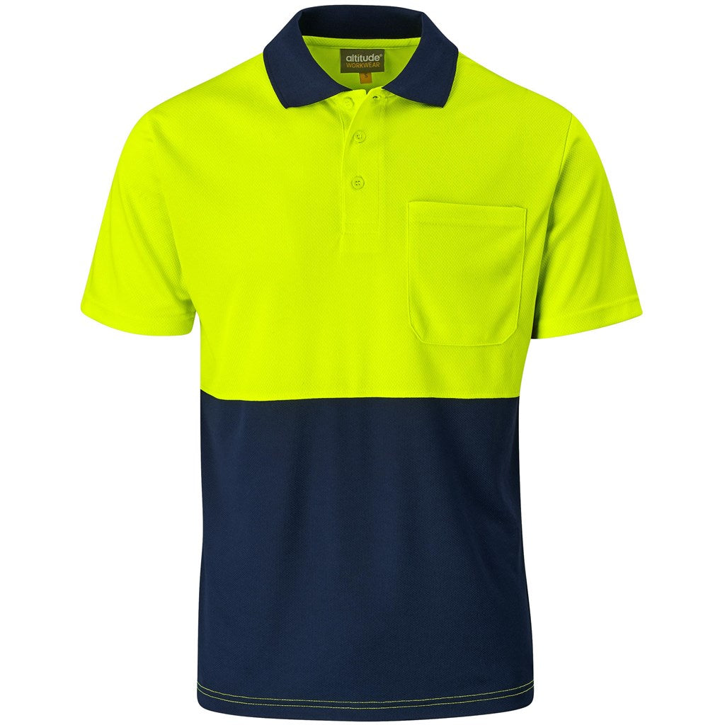 Inspector Two-Tone Hi-Viz Golf Shirt in Yellow — Print Fast Express