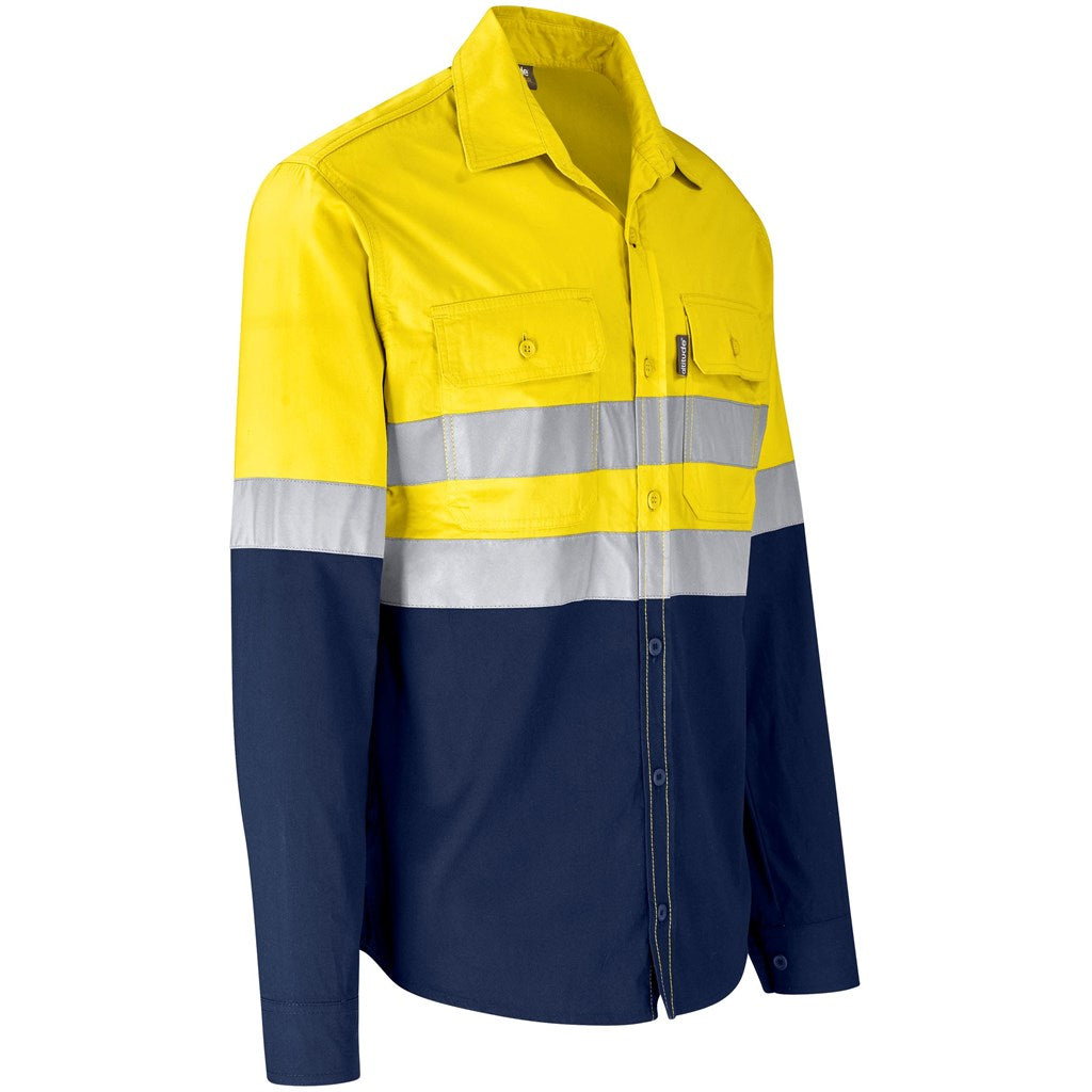 Access Vented Two-Tone Reflective Work Shirt in Yellow - Print Fast Express