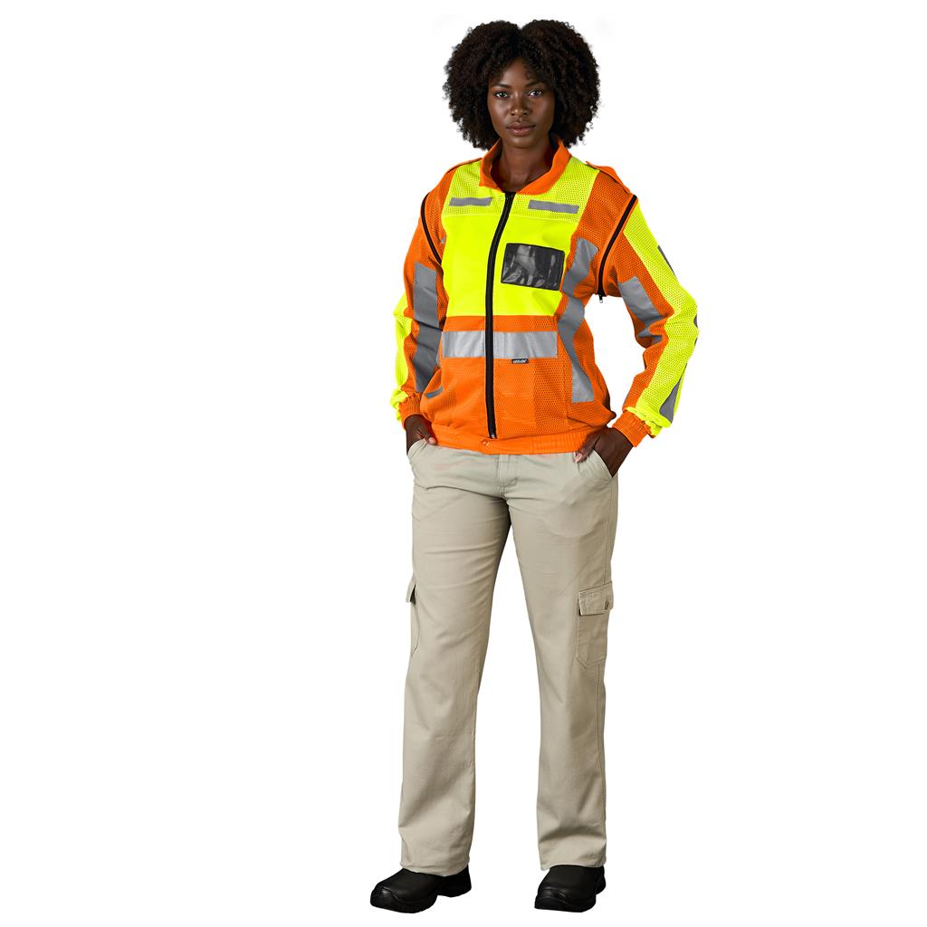 Metro Two-Tone Hi-Viz Reflective Zip-Off Jacket - Print Fast Express