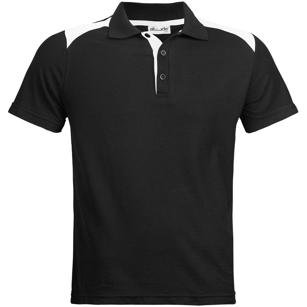 Mens Apex Golf Shirt in Black — Print Fast Express
