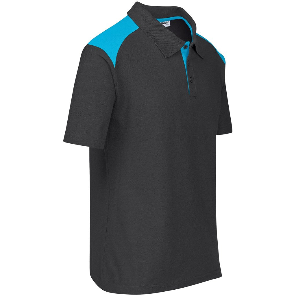 Mens Apex Golf Shirt in Cyan - Print Fast Express