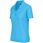 Ladies Basic Pique Golf Shirt in Cyan - Print Fast Express