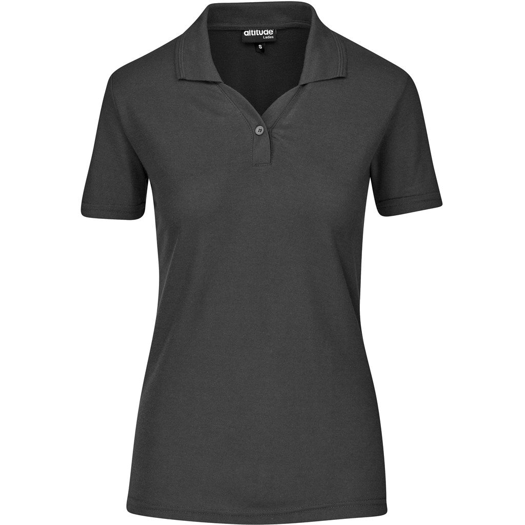 Ladies Basic Pique Golf Shirt in Charcoal — Print Fast Express