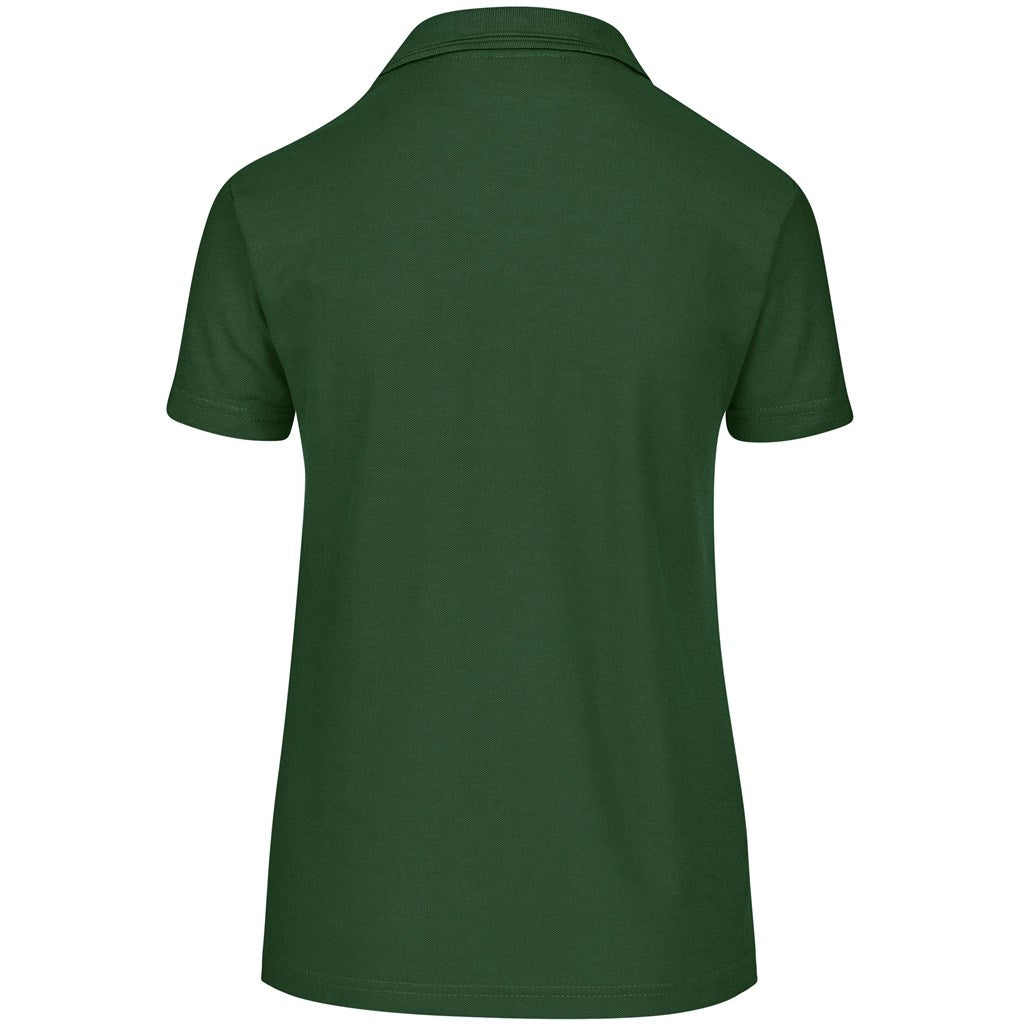 Ladies Basic Pique Golf Shirt in Dark Green - Print Fast Express