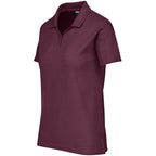 Ladies Basic Pique Golf Shirt in Dark Red - Print Fast Express
