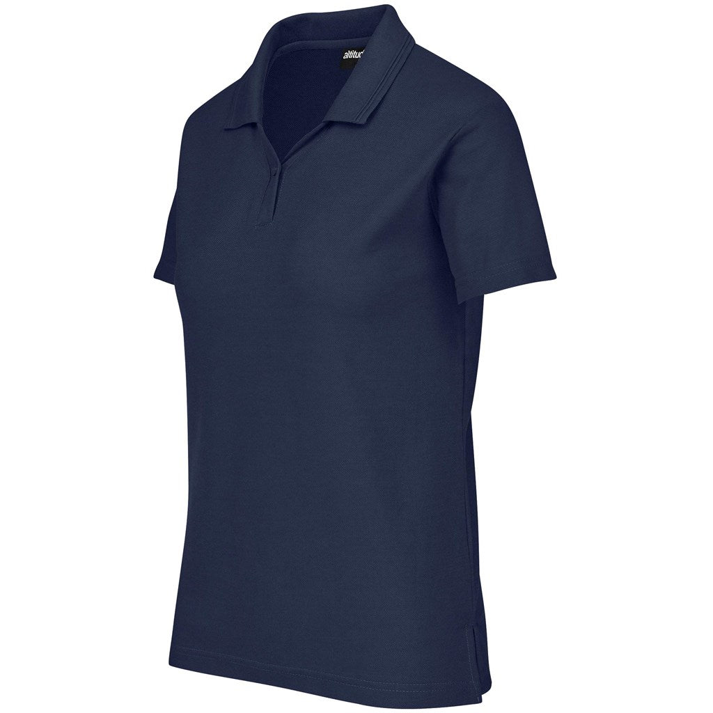 Ladies Basic Pique Golf Shirt in Navy - Print Fast Express