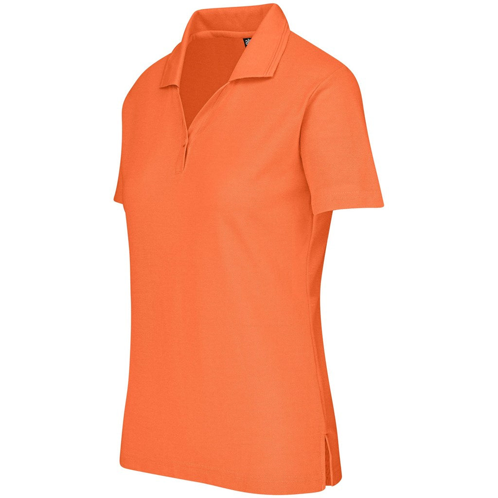 Ladies Basic Pique Golf Shirt in Orange - Print Fast Express