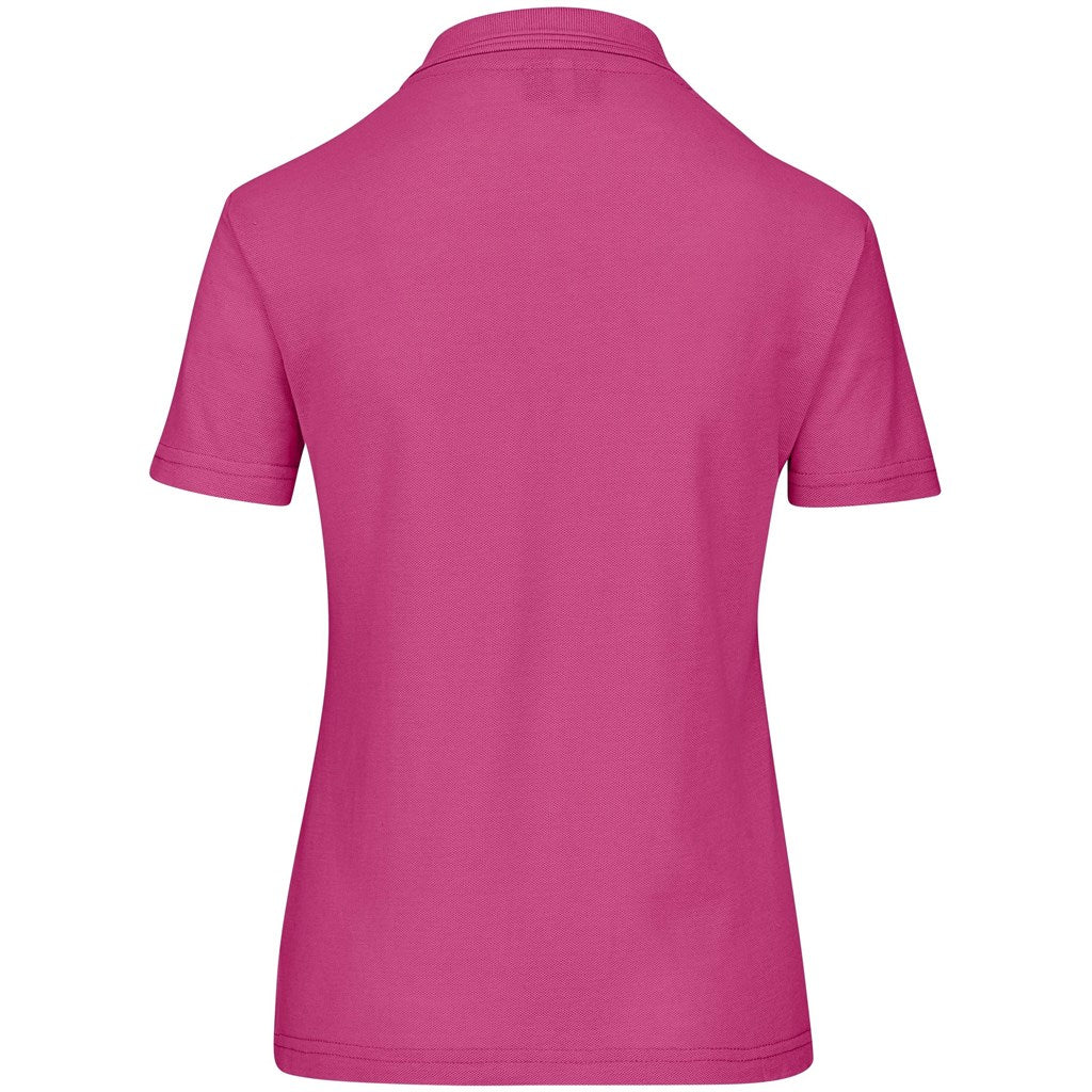 Ladies Basic Pique Golf Shirt in Pink - Print Fast Express