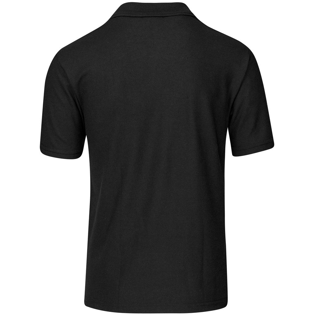 Mens Basic Pique Golf Shirt in Black - Print Fast Express