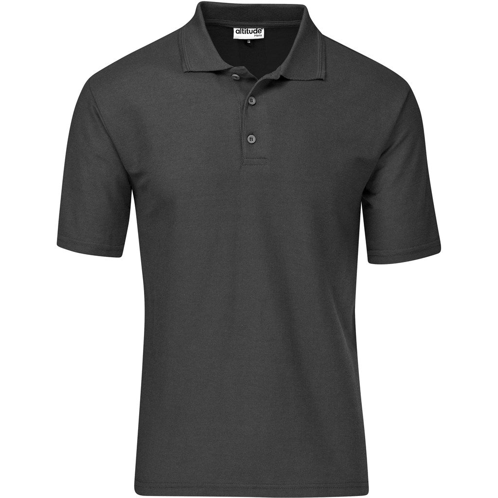 Mens Basic Pique Golf Shirt in Charcoal — Print Fast Express