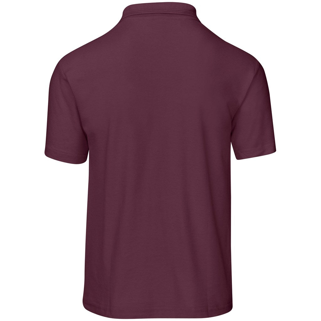 Mens Basic Pique Golf Shirt in Dark Red - Print Fast Express