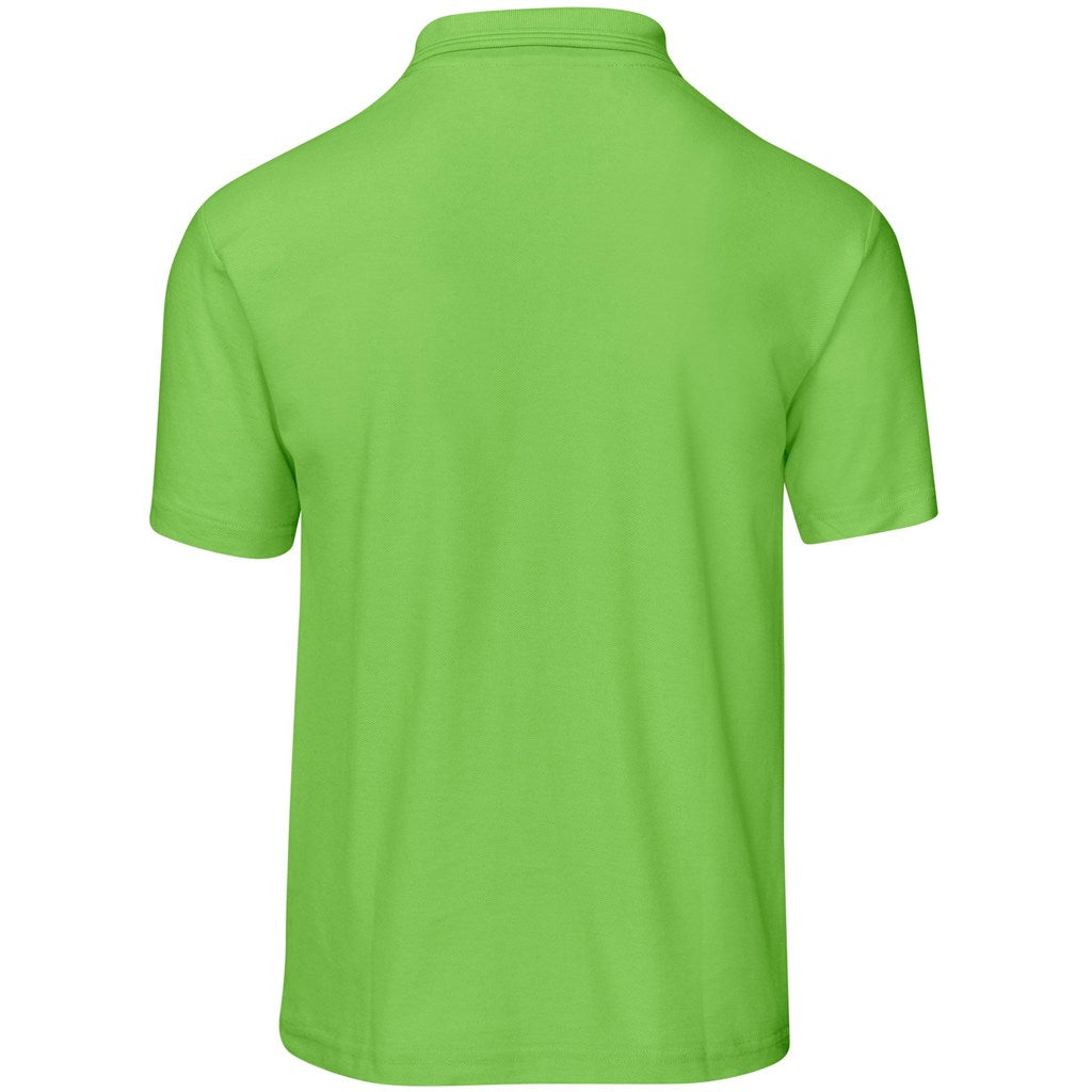 Mens Basic Pique Golf Shirt in Lime - Print Fast Express