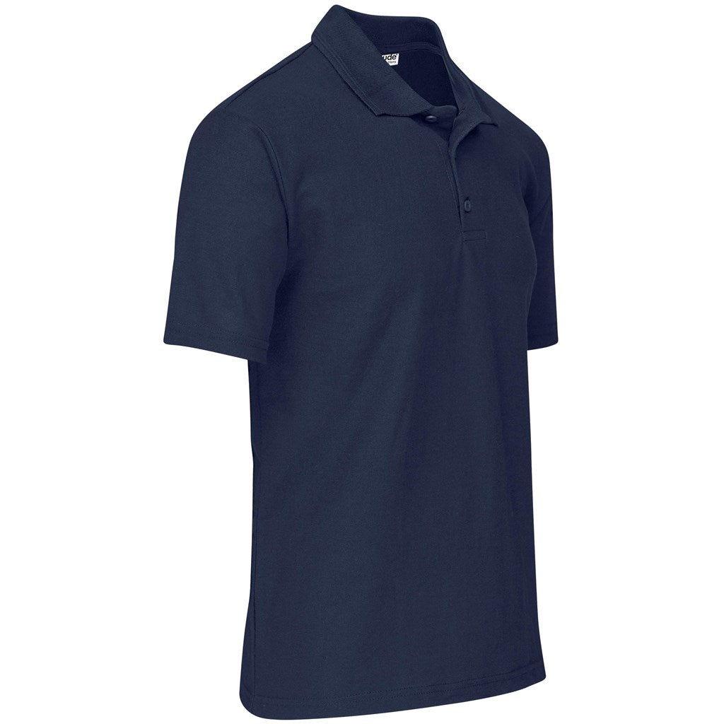 Mens Basic Pique Golf Shirt in Navy - Print Fast Express