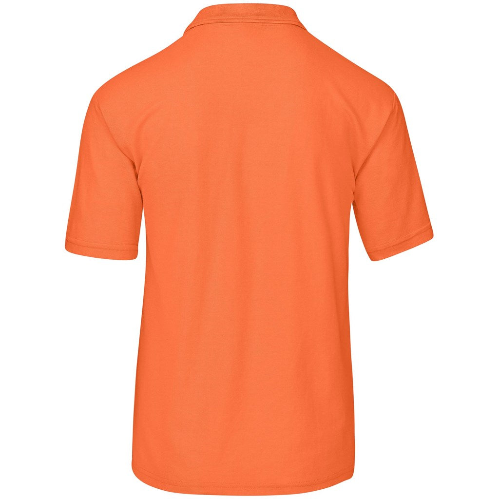 Mens Basic Pique Golf Shirt in Orange - Print Fast Express