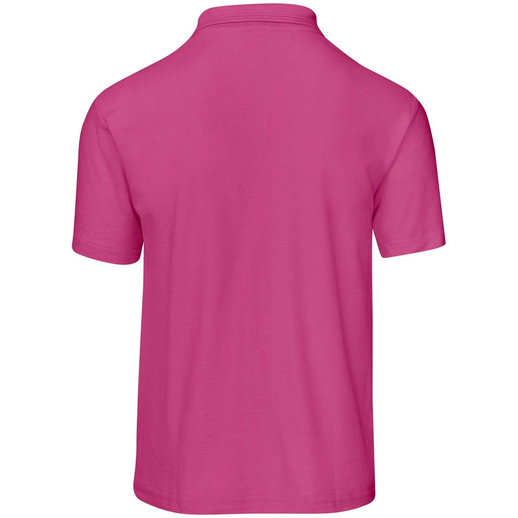 Mens Basic Pique Golf Shirt in Pink - Print Fast Express