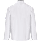 Unisex Long Sleeve Dijon Chef Jacket in White - Print Fast Express