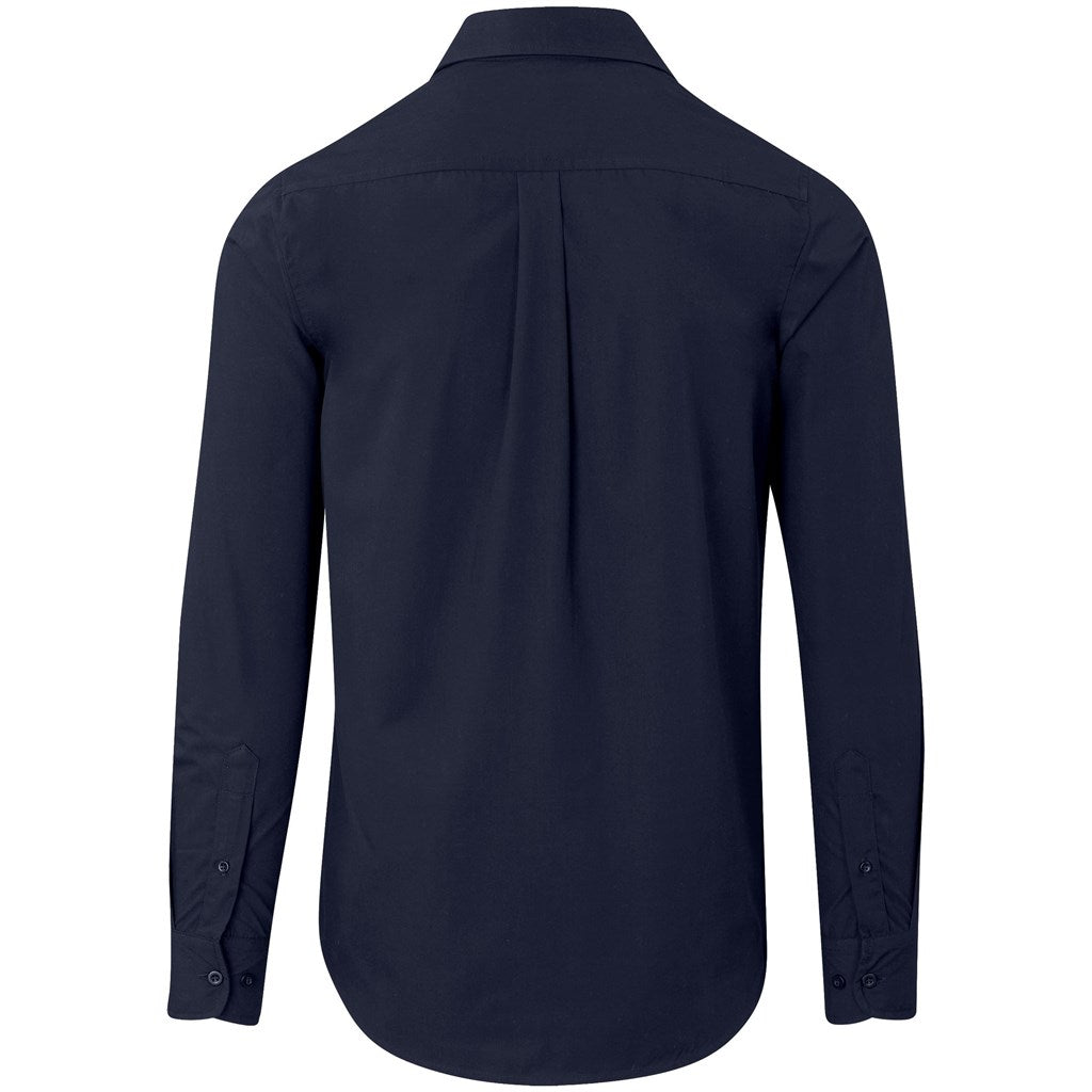 Mens Long Sleeve Empire Shirt in Navy - Print Fast Express