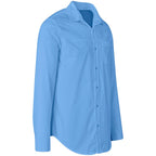 Mens Long Sleeve Empire Shirt in Sky Blue - Print Fast Express