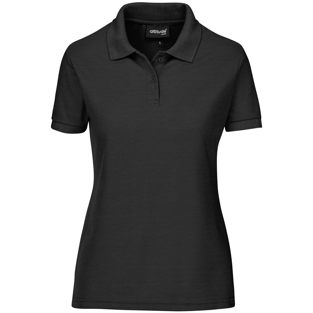 Ladies Everyday Golf Shirt in Black — Print Fast Express