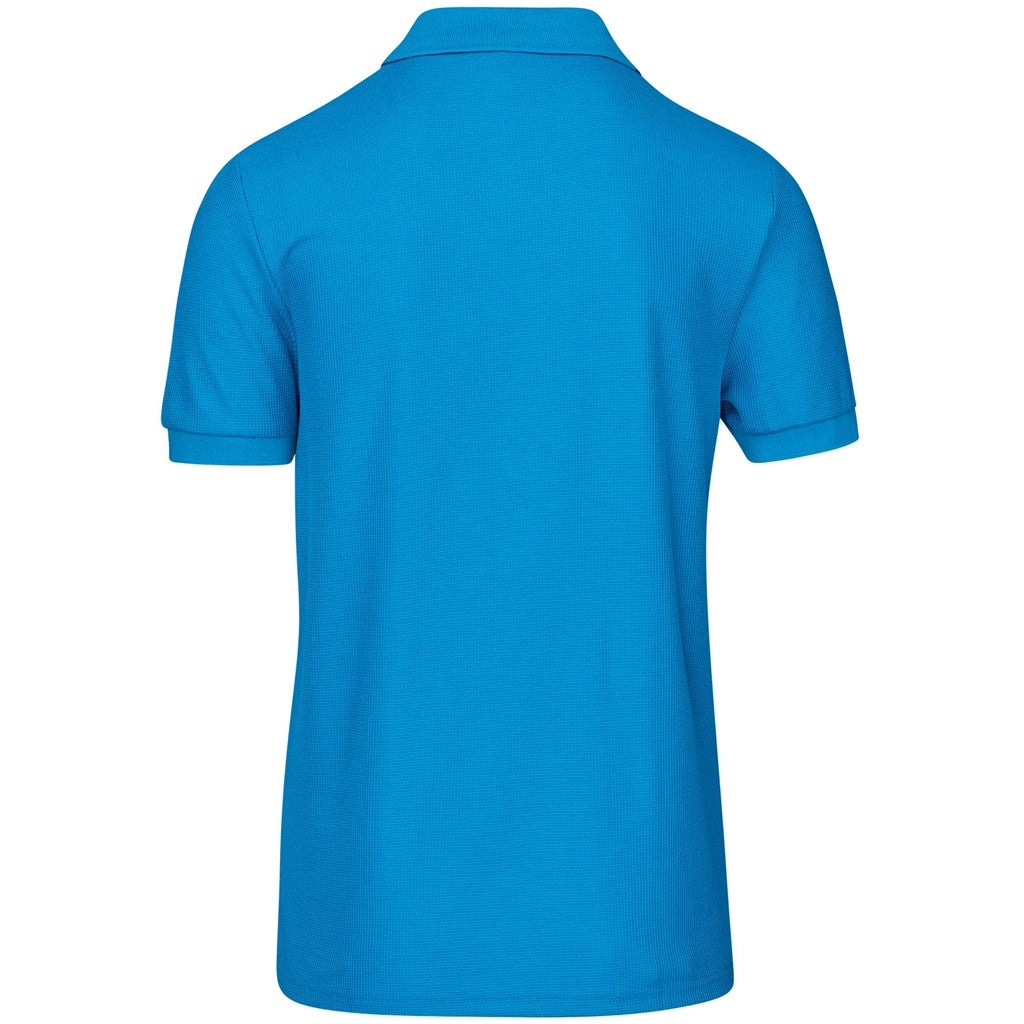 Mens Exhibit Golf Shirt in Aqua - Print Fast Express
