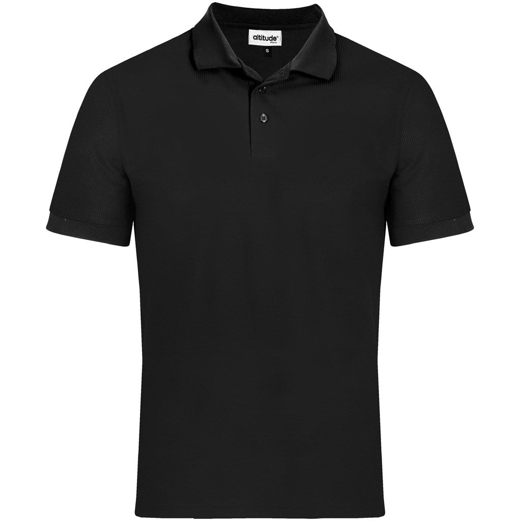 Mens Exhibit Golf Shirt in Black — Print Fast Express