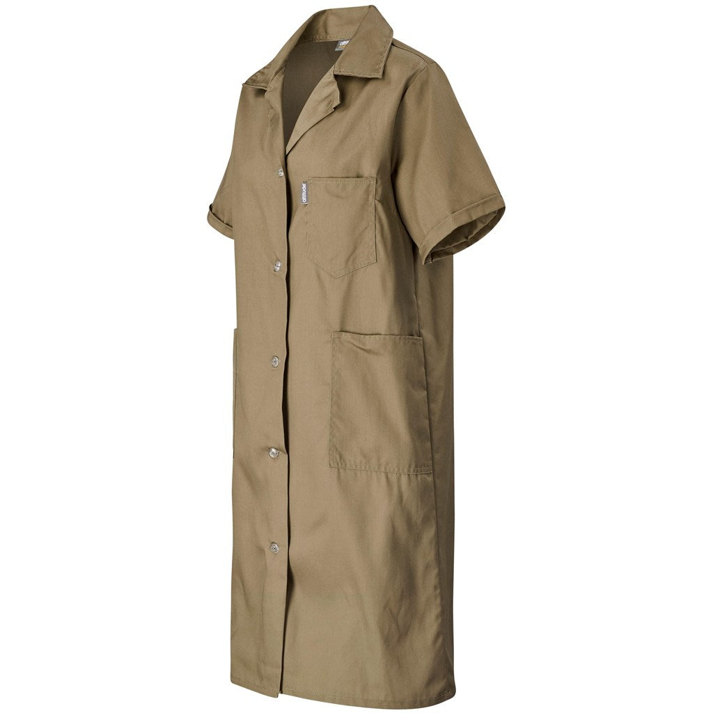 Marriot Polycotton Housecoat in Khaki - Print Fast Express
