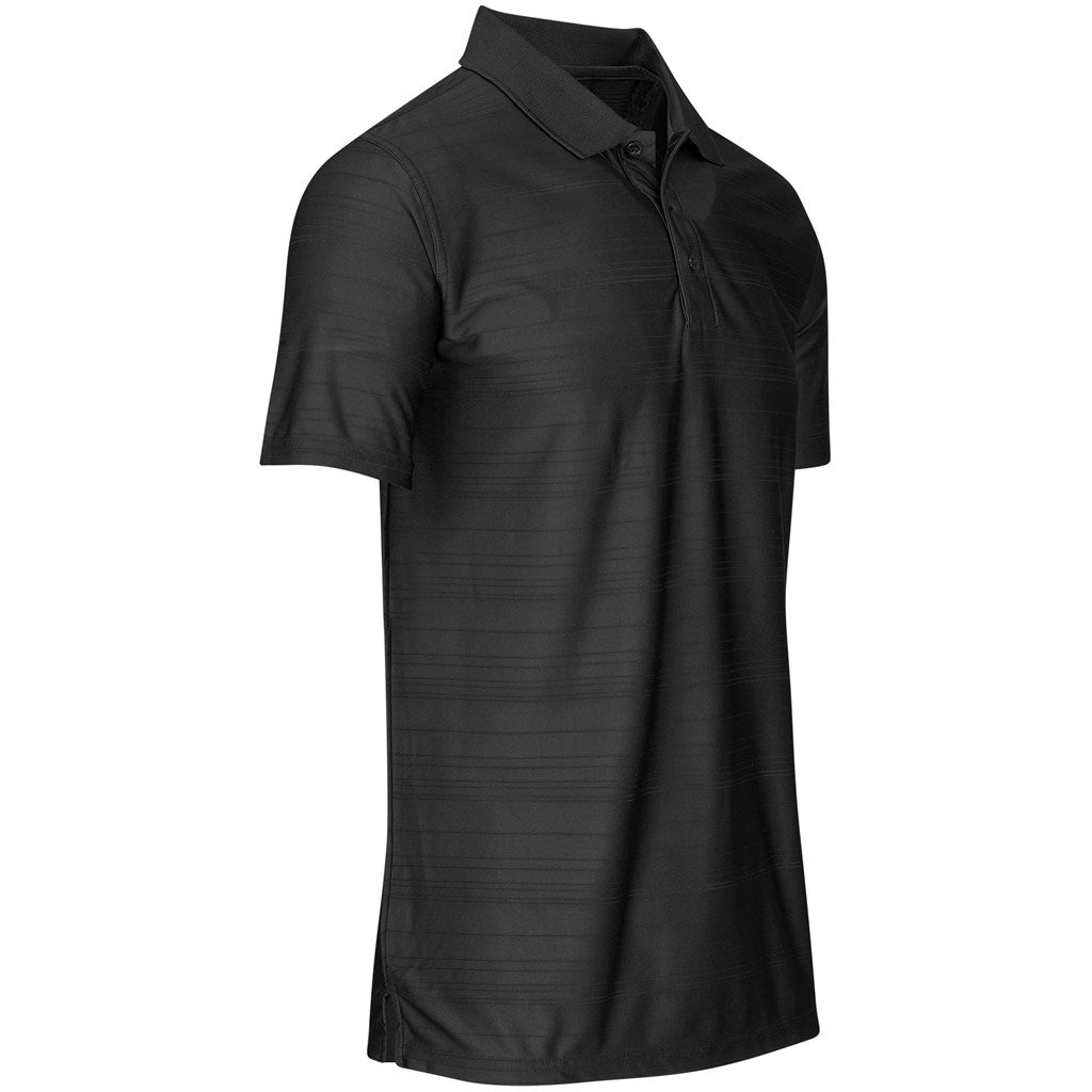 Mens Milan Golf Shirt in Black - Print Fast Express