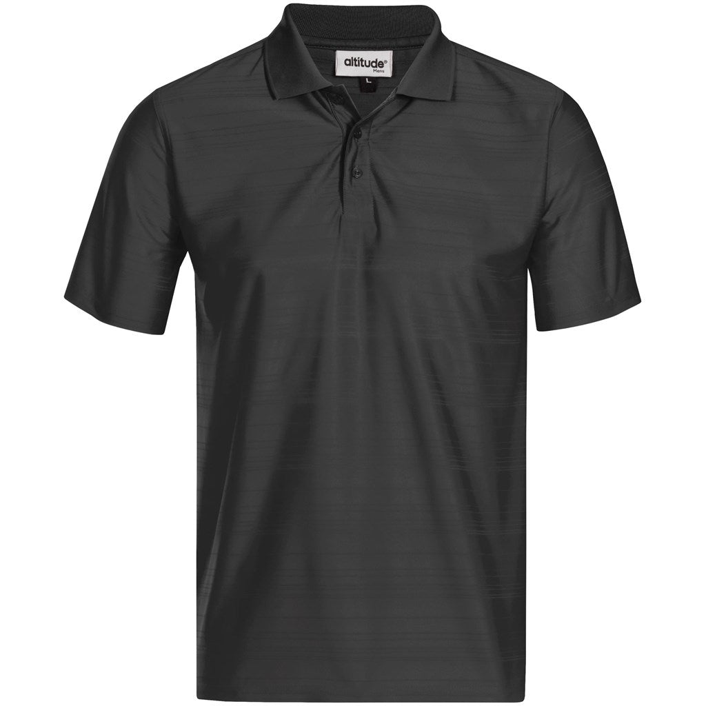 Mens Milan Golf Shirt in Black — Print Fast Express