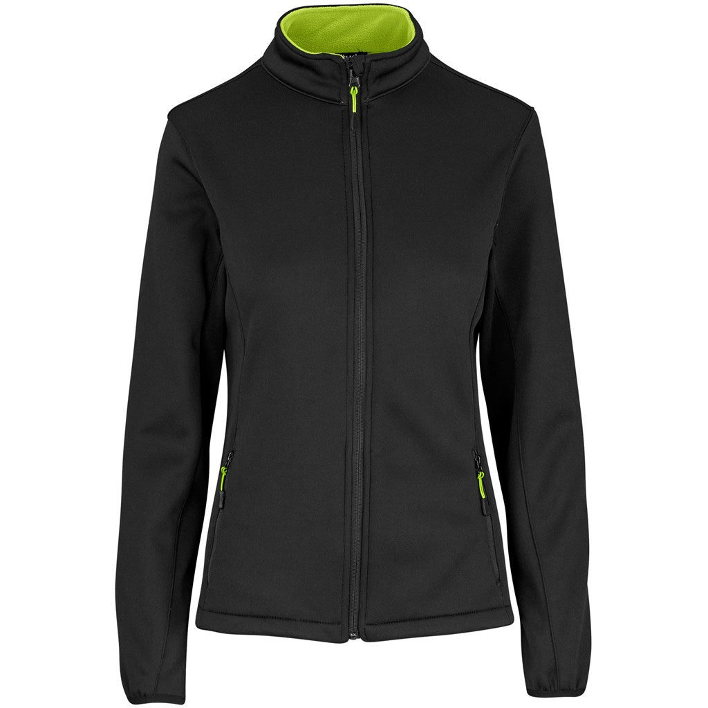 Ladies Palermo Softshell Jacket in Lime — Print Fast Express
