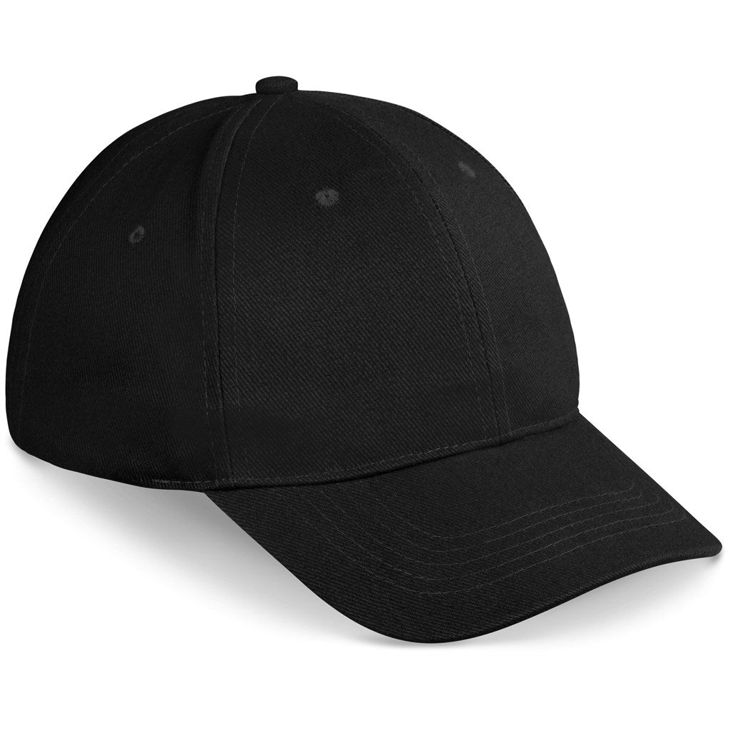 Pro Basic Cap - 6 Panel in Black — Print Fast Express