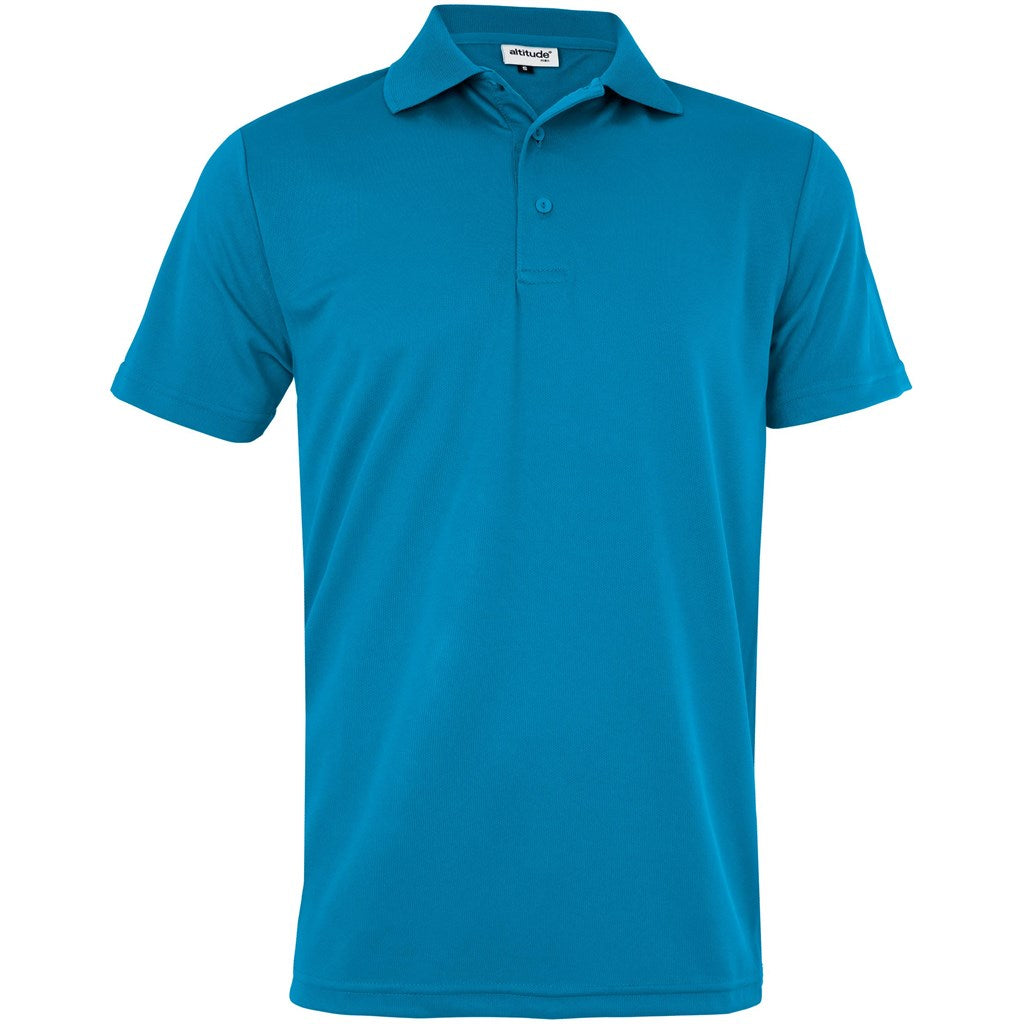 Mens Pro Golf Shirt in Cyan — Print Fast Express