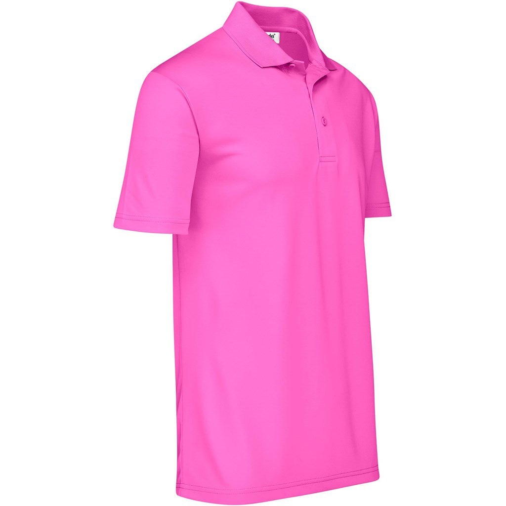 Mens Pro Golf Shirt in Pink - Print Fast Express