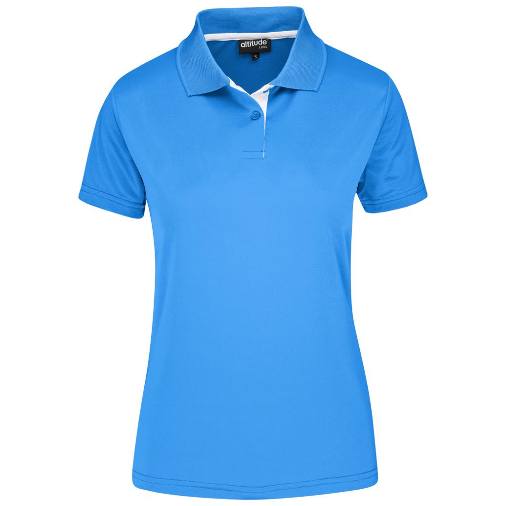 Ladies Tournament Golf Shirt in Aqua — Print Fast Express