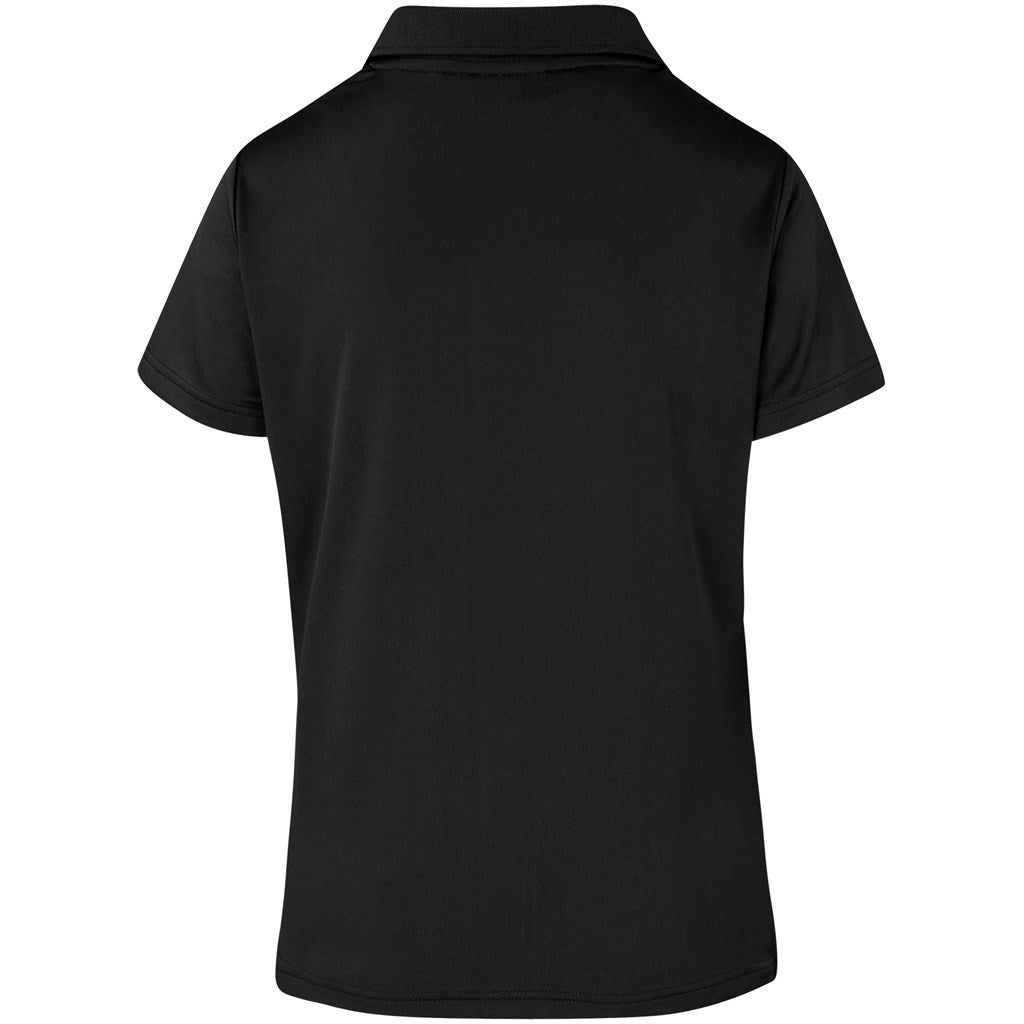 Ladies Tournament Golf Shirt in Black - Print Fast Express