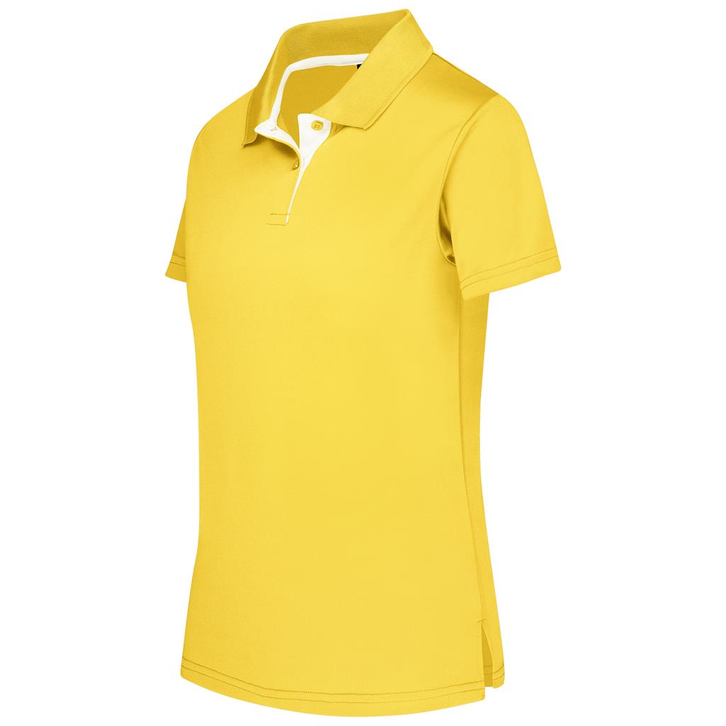Ladies Tournament Golf Shirt in Yellow - Print Fast Express