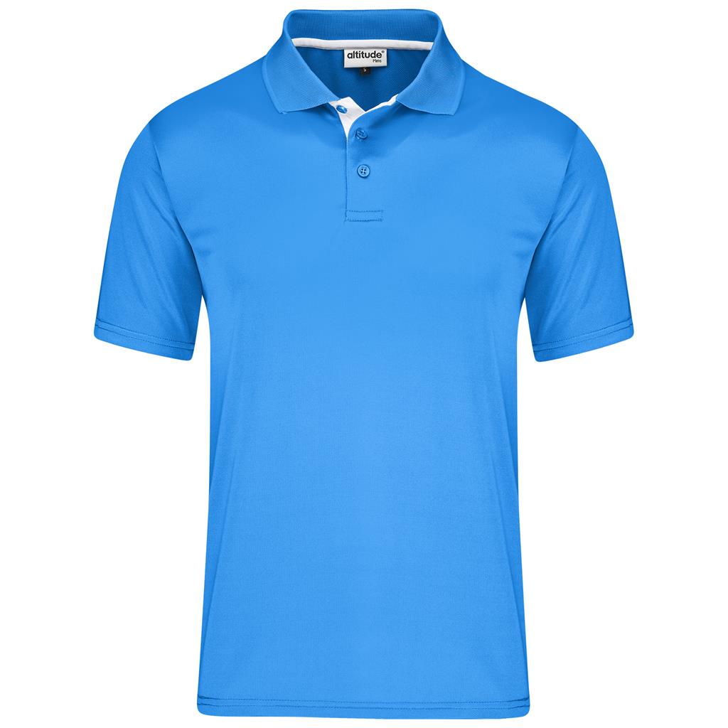 Mens Tournament Golf Shirt in Aqua — Print Fast Express