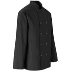 Unisex Long Sleeve Zest Chef Jacket in Black - Print Fast Express