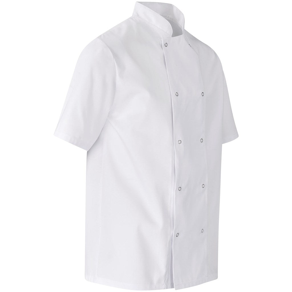 Unisex Short Sleeve Zest Chef Jacket in White - Print Fast Express