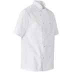 Unisex Short Sleeve Zest Chef Jacket in White - Print Fast Express