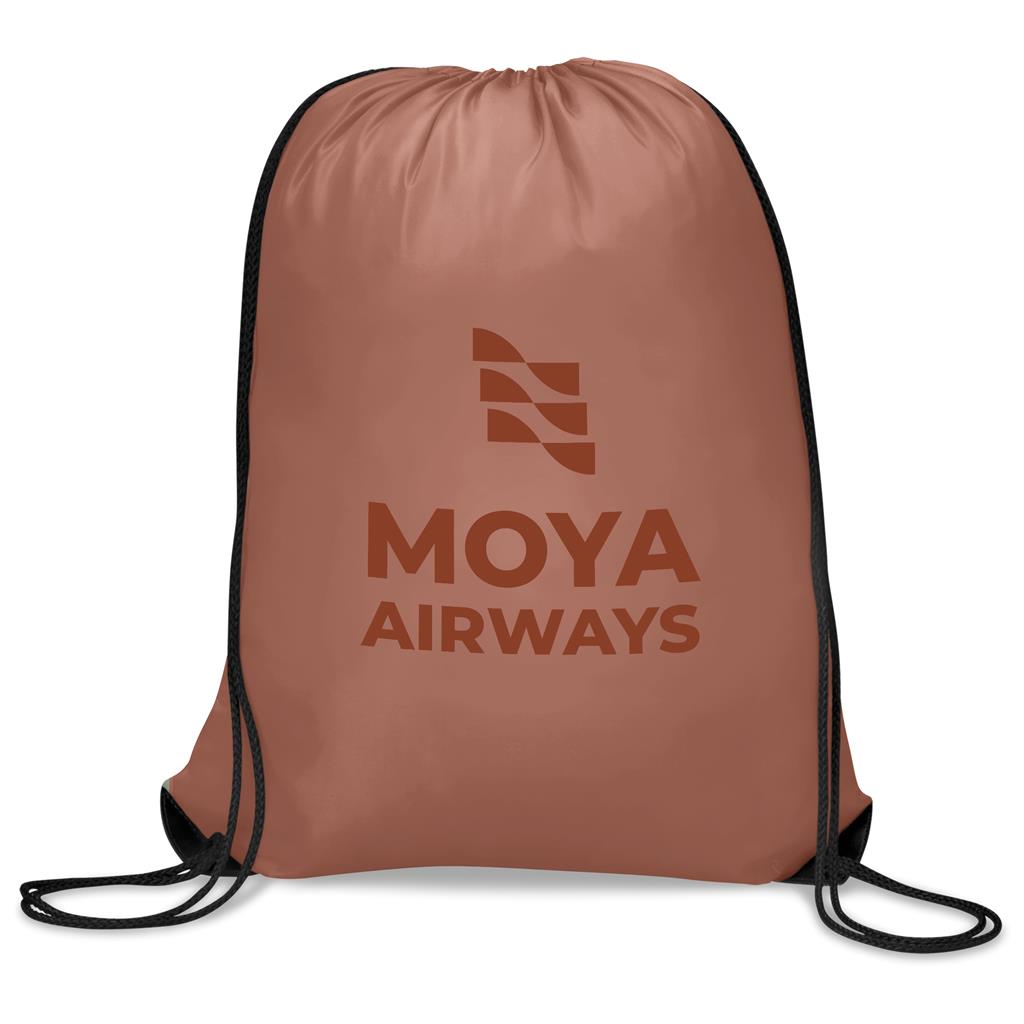 Altitude Symphony 210D Drawstring Bag in Burnt Orange — Print Fast Express