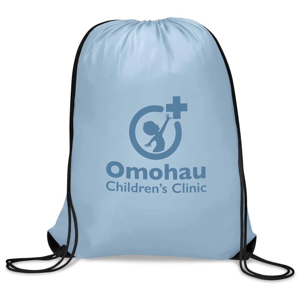 Altitude Symphony 210D Drawstring Bag in Light Turquoise — Print Fast Express
