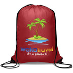 Altitude Symphony 210D Drawstring Bag in Red — Print Fast Express