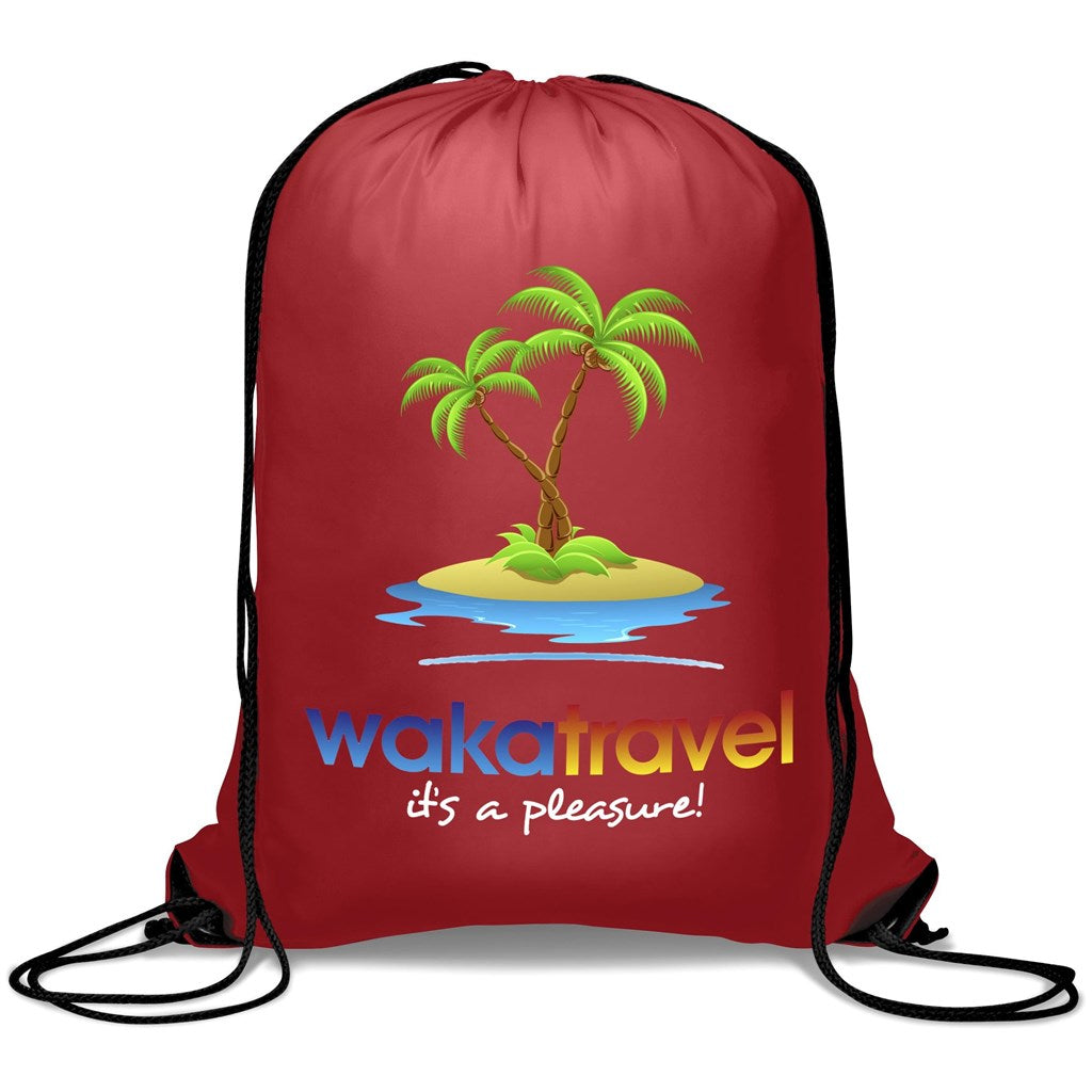 Altitude Symphony 210D Drawstring Bag in Red — Print Fast Express