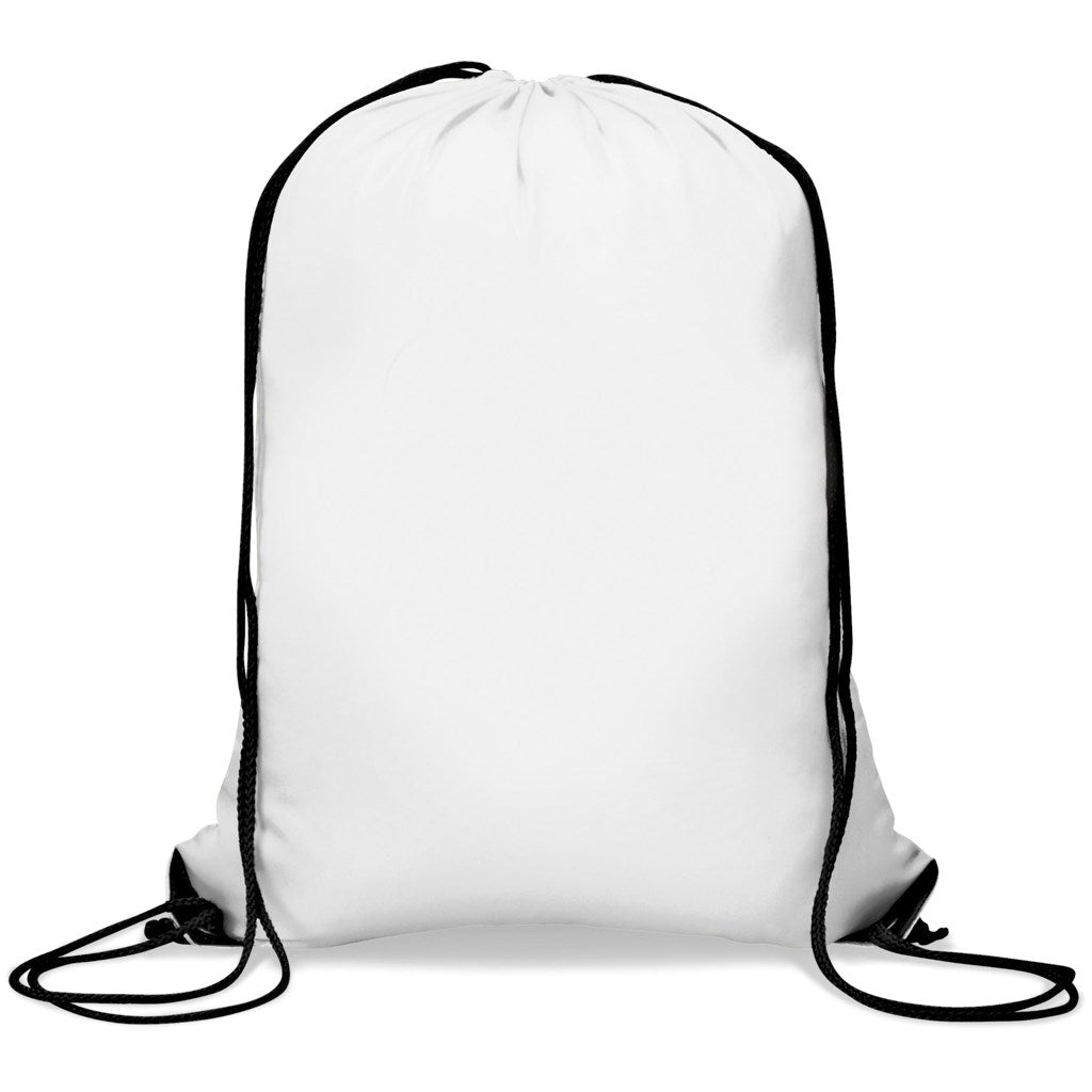 Altitude Symphony 210D Drawstring Bag in Solid White - Print Fast Express