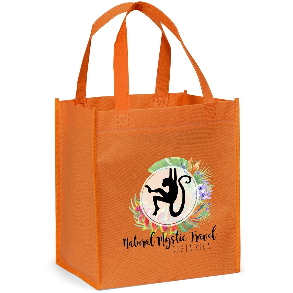Gala Non-Woven Shopper in Orange — Print Fast Express