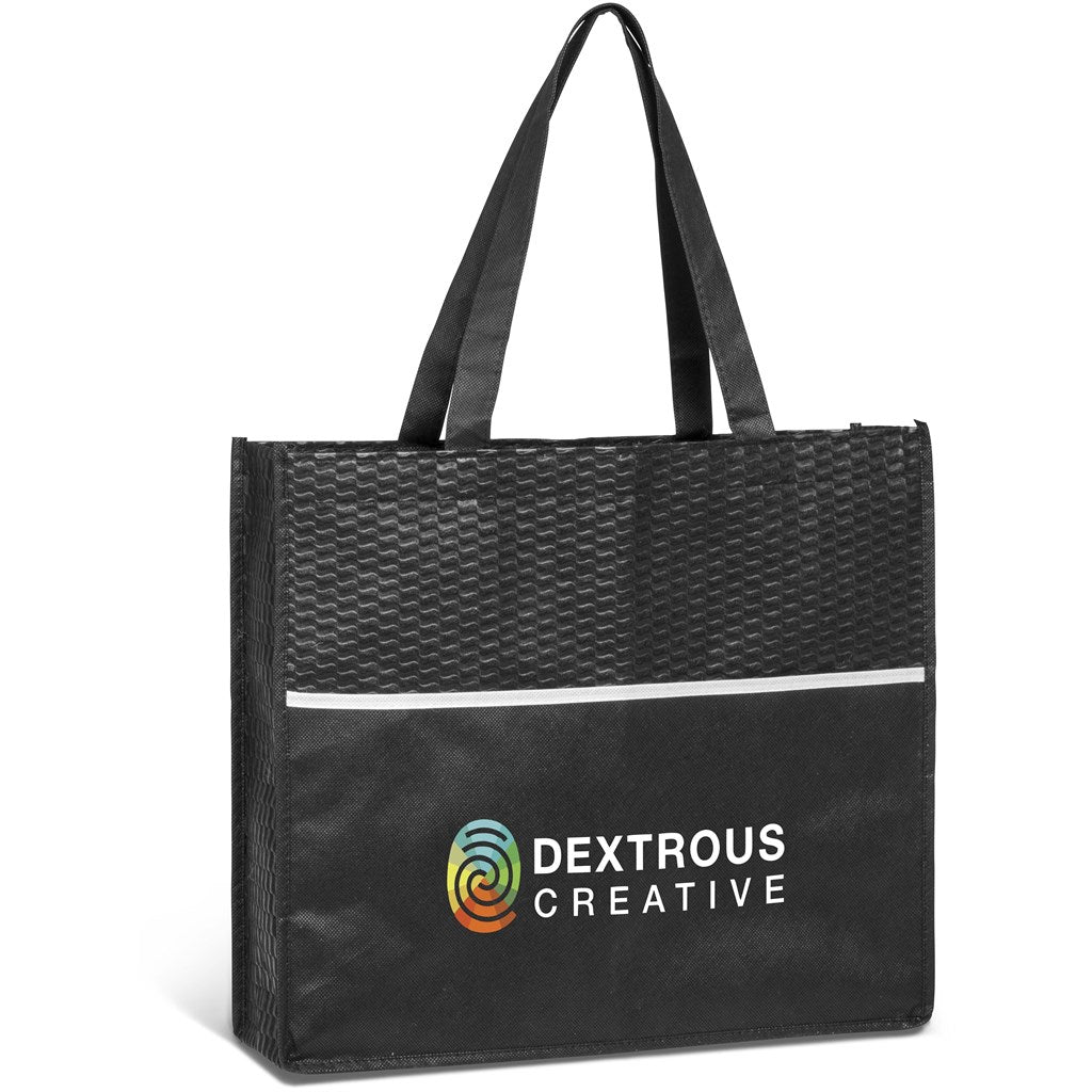 Altitude Brighton Non-Woven Shopper in Black — Print Fast Express