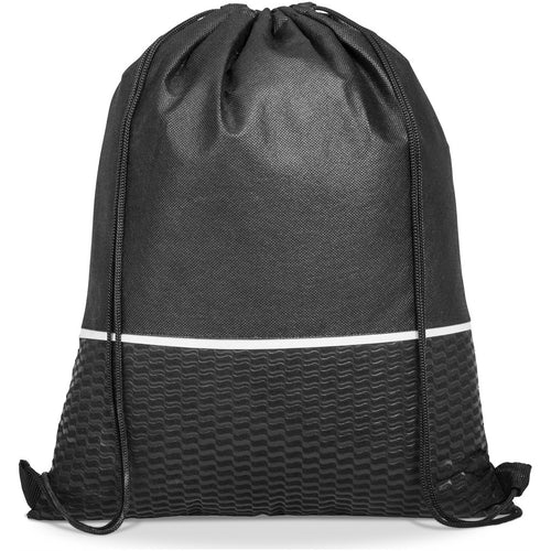 Altitude Brighton Non-Woven Drawstring Bag in Black - Print Fast Express