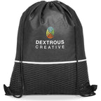 Altitude Brighton Non-Woven Drawstring Bag in Black — Print Fast Express